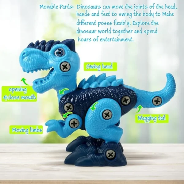 Dinosaur Take-Apart STEM Toy – Building Set with Electric Drill for Kids Ages 3–8 - Image 4